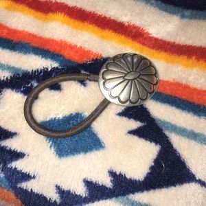 native american concho hair tie